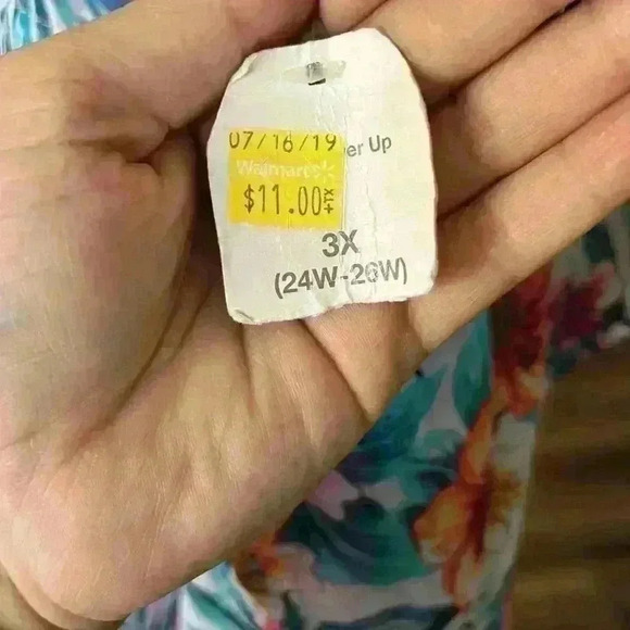 Time and Tru Women Tropical Rainforest Swimsuit Cover-up 3X - Picture 4 of 4